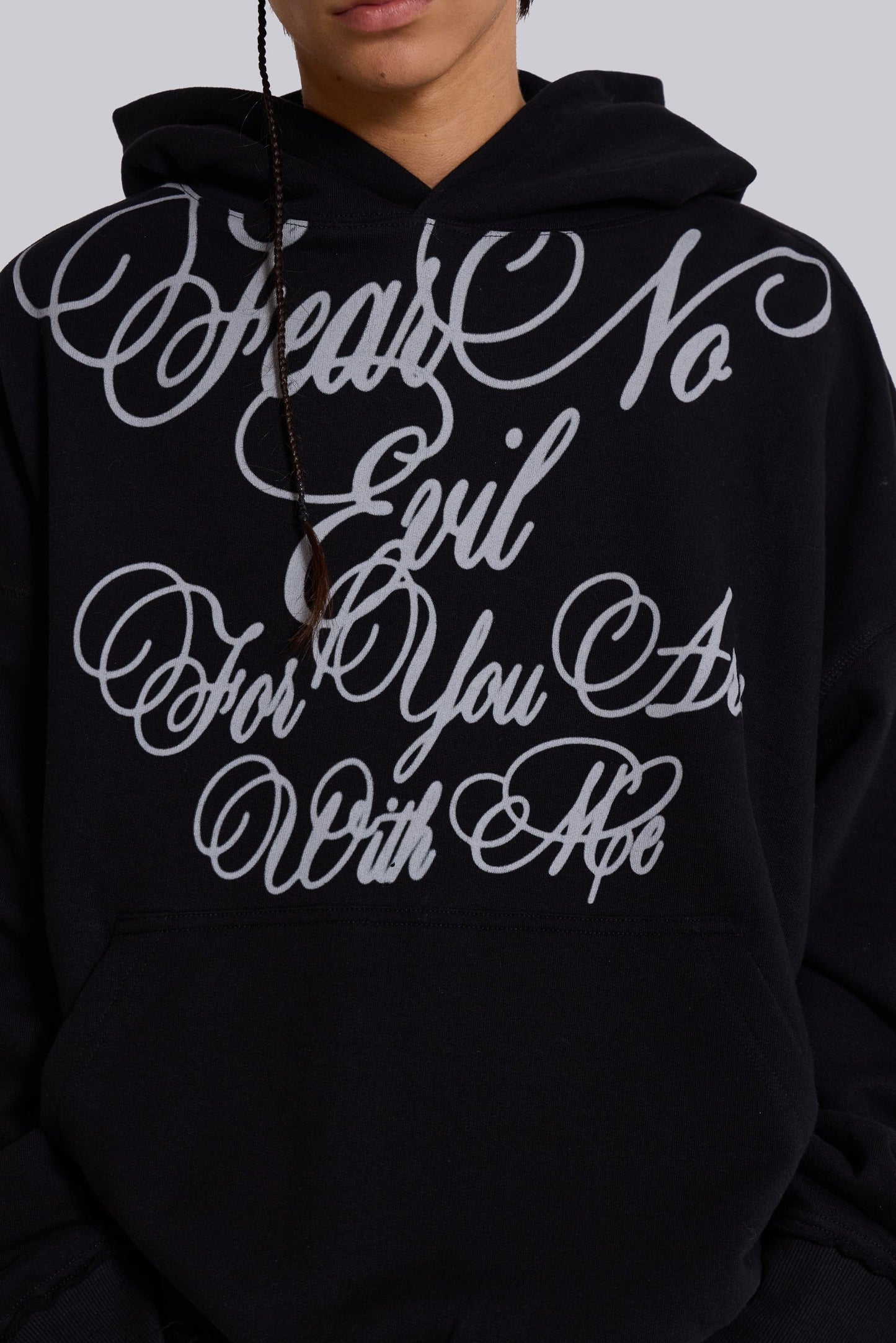 Black Kasper Script Hoodie – Oversized Fit
