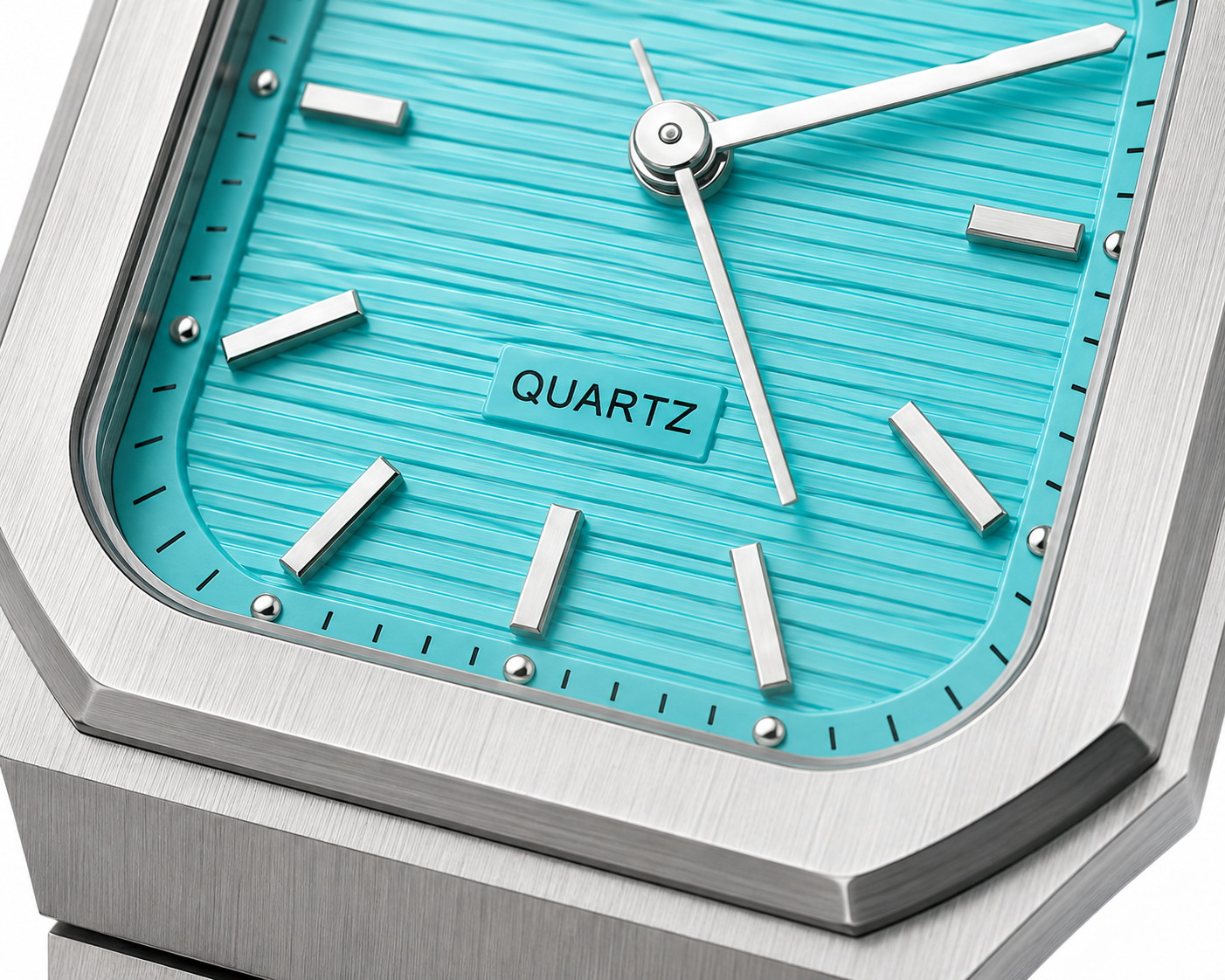 RUVLI Stainless Steel Quartz Watch Blue Dial
