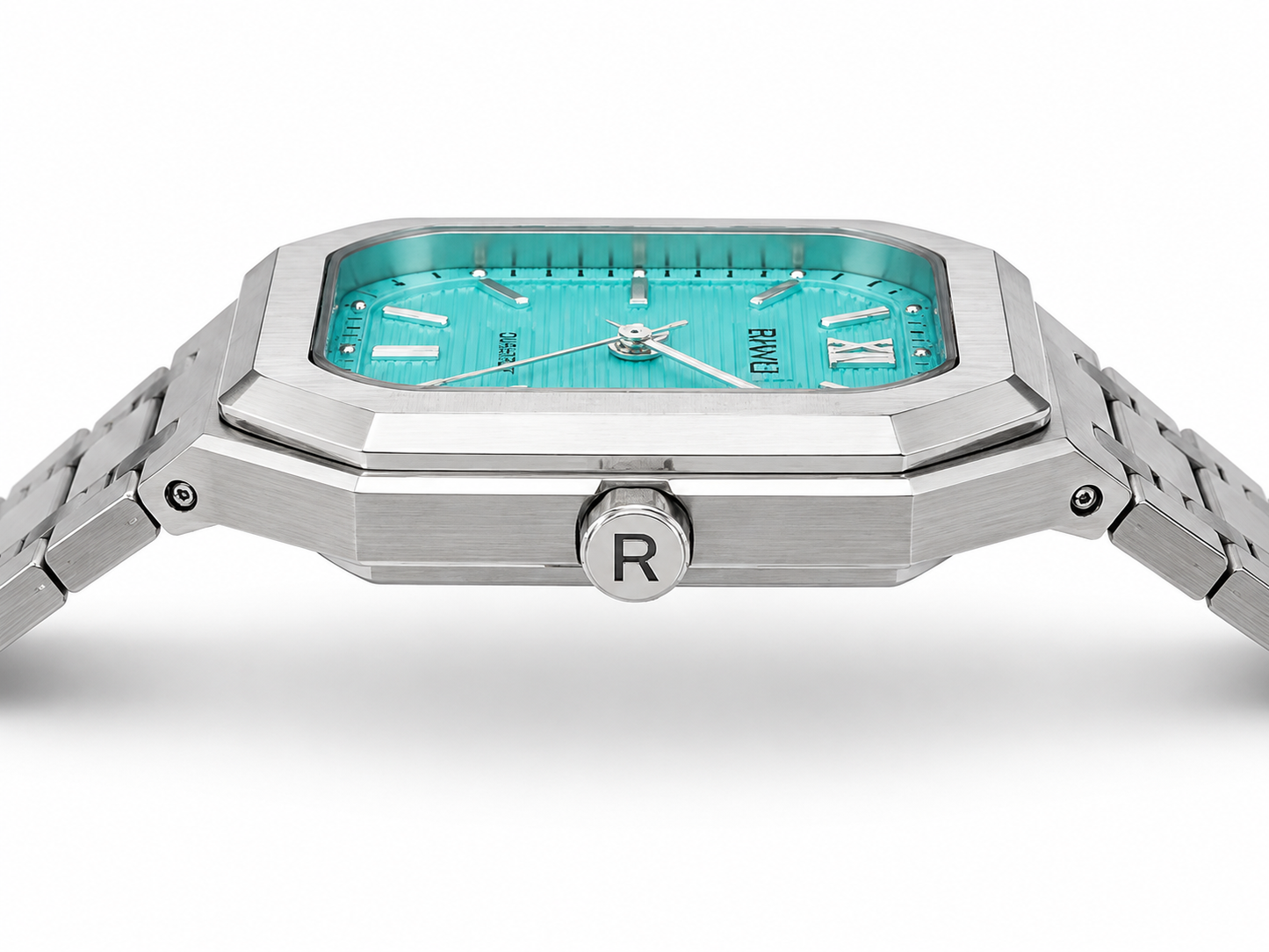RUVLI Stainless Steel Quartz Watch Blue Dial