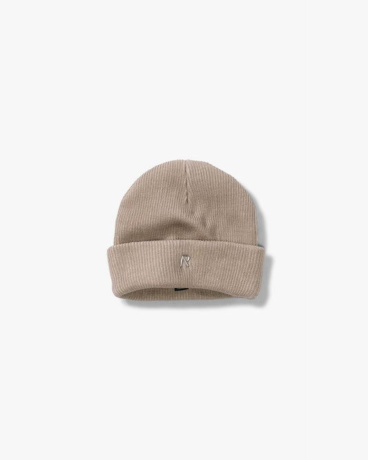 Dark Taupe Rib Knit Beanie