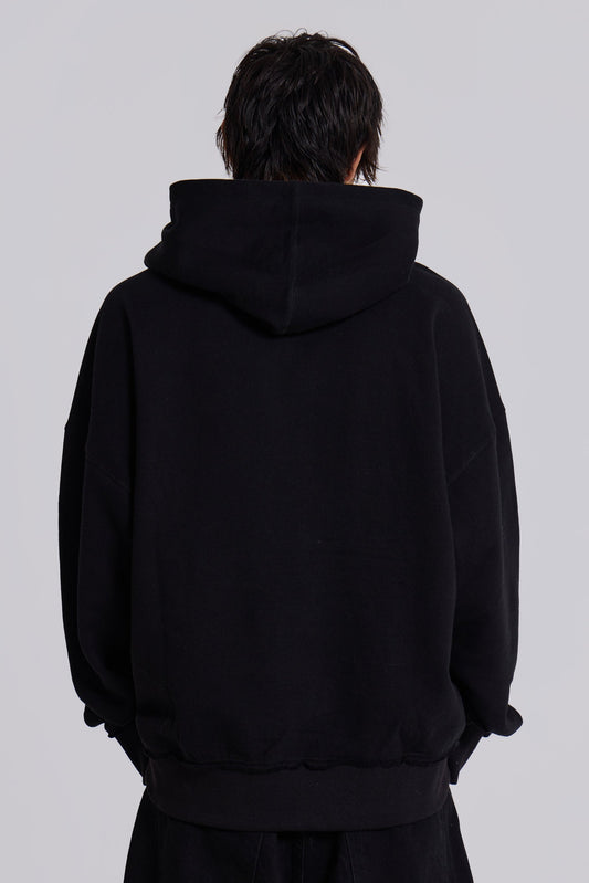 Black Kasper Script Hoodie – Oversized Fit