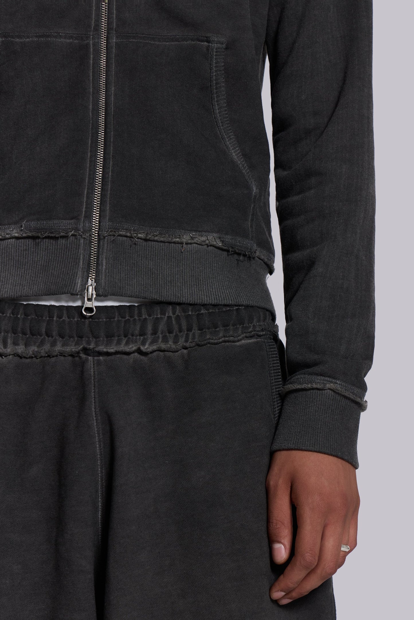 Anthracite Grey Monster Hoodie – Cropped Fit