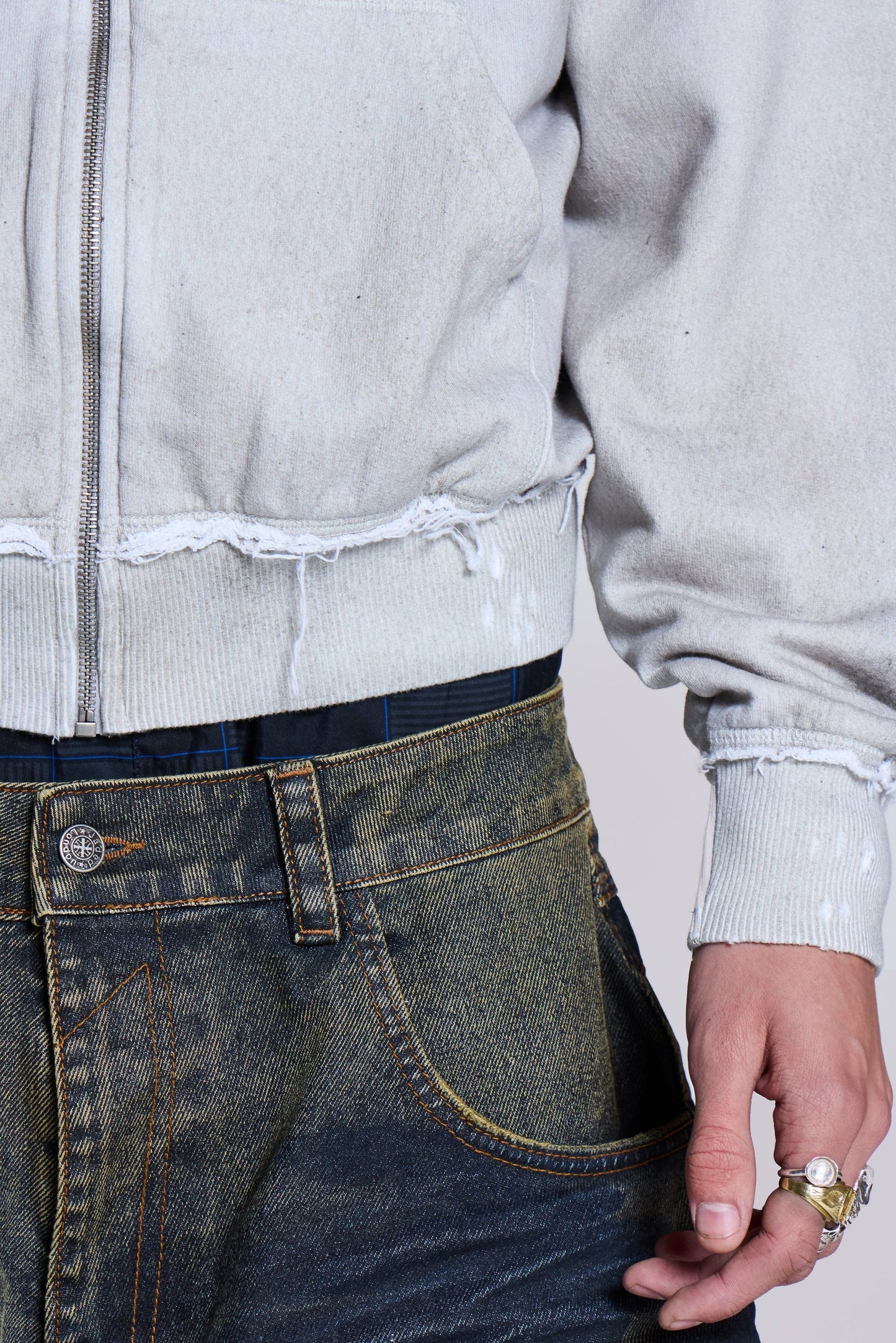 Off White Save Me Oversized Hoodie – Zip Front