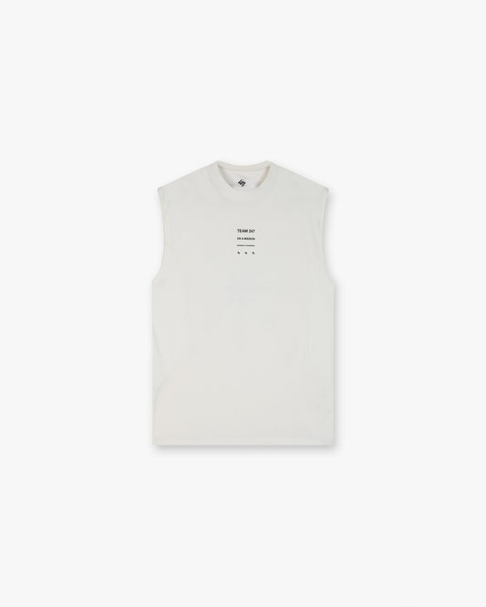 Uprising Oversized Tank – Flat White