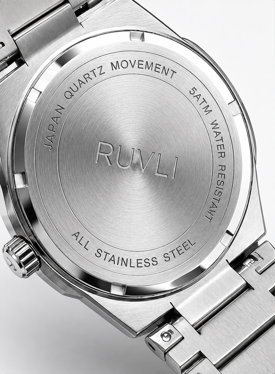 RUVLI Stainless Steel Quartz Watch